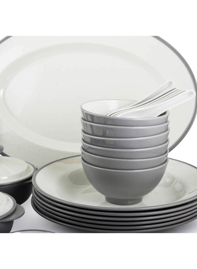 Cc 🥂 Modern Melamine Dinner Set, 40 Pieces – Serves 6 | Everyday Elegance and Refined Hospitality 🍽️ - Image 4